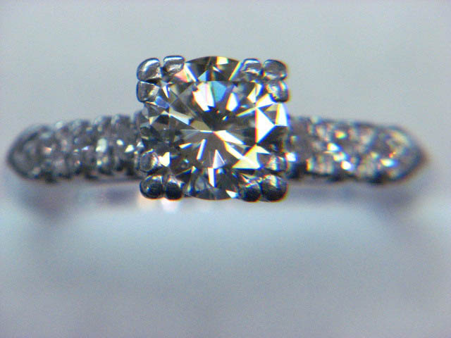 platinum , diamond and sapphire ring