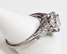 platinum and 1.75 ct diamond ring, circa 1920s. Nobel Antique Jewelry Store, Santa Monica, Ca.